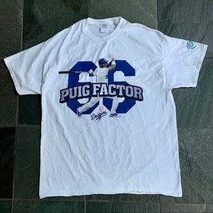 Los Angeles Dodgers baseball Yasiel Puig #66 100% Cotton T-shirt Size XL